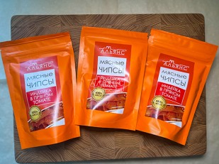 Ведро Ржаные гренки со вкусом холодца и хрена: Мясо (АЛЬЯНС) вяленое индейка 